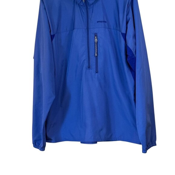 Patagonia Men's Half Zip Windbreaker Blue Long Sleeve Pockets Size XL - Picture 4 of 7